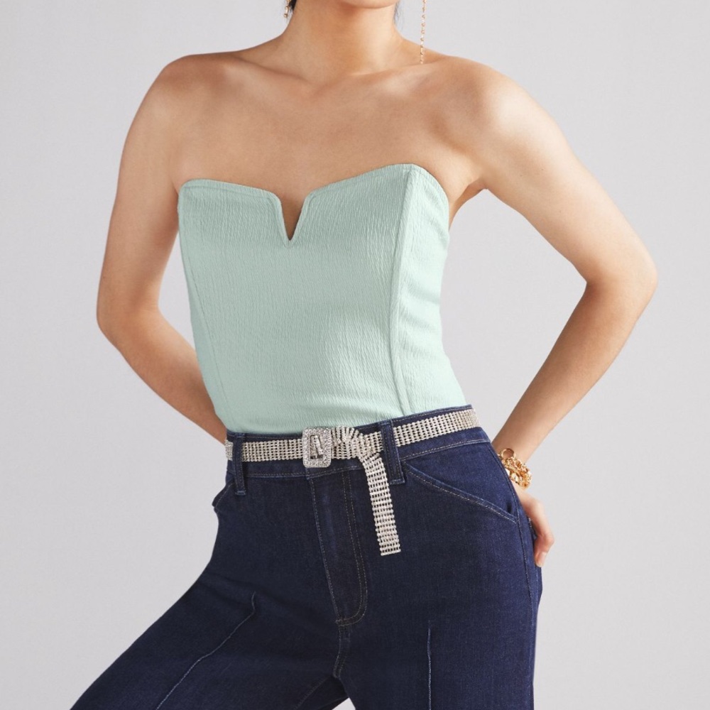 NWT Anthropologie Bustier Tube Top. Mint color